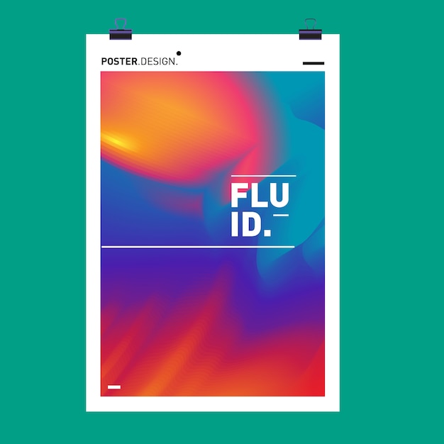 Vektor abstrakte Flüssigkeit Wave Poster Set Designvorlage