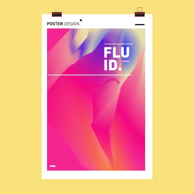 Vektor abstrakte Flüssigkeit Wave Poster Set Designvorlage