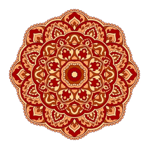 Vektor abstrakte mandala. gestaltungselement. orientalisches elegantes ornament.