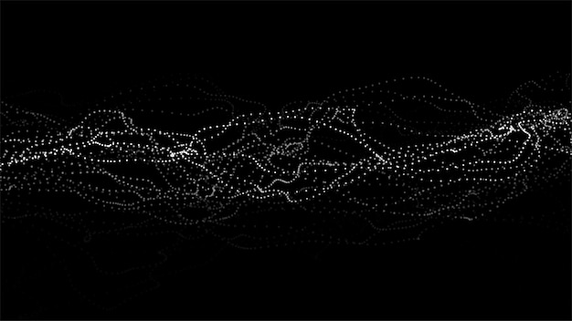 Vektor abstrakter weißer futuristischer Hintergrund Big-Data-Visualisierung Digitale dynamische Welle von Partikeln