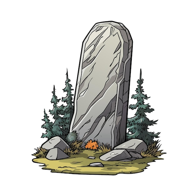 Vektor vektor alter friedhofsgrabstein und grabstein rip-grabstein-vektorillustration auf weißem hintergrund