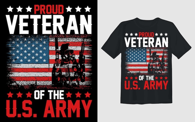 Vektor amerikanischer Soldat Illustration Grafik USA Veteran T-Shirt-Design