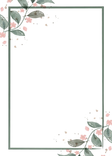 Vektor Aquarell-Blumenrahmen mit Textraum