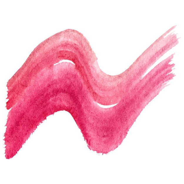 Vektor Aquarell gemalte Pinselstriche Handgezeichnetes Designelement isoliert auf weißem Hintergrund