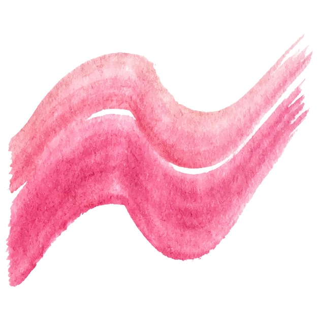 Vektor Aquarell gemalte Pinselstriche Handgezeichnetes Designelement isoliert auf weißem Hintergrund