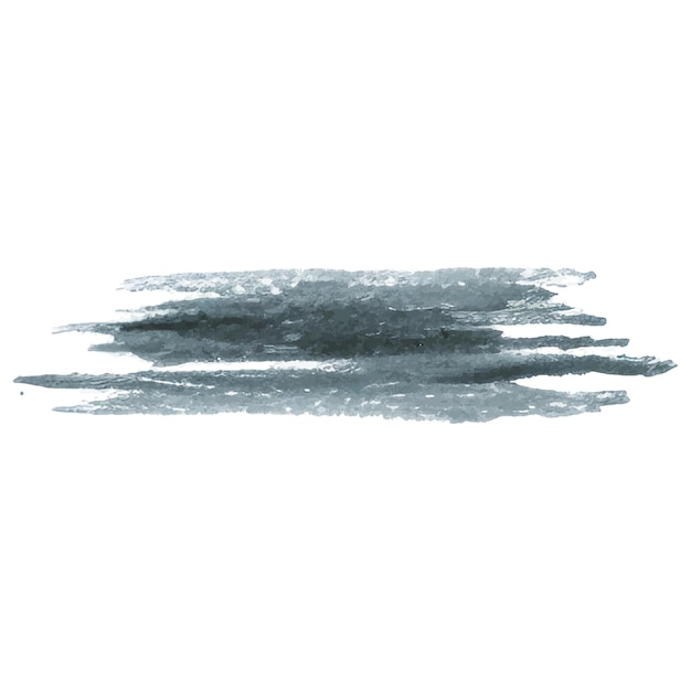 Vektor-Aquarell gemalter Pinselstrich. Handgezeichnetes Gestaltungselement isoliert auf weißem Hintergrund