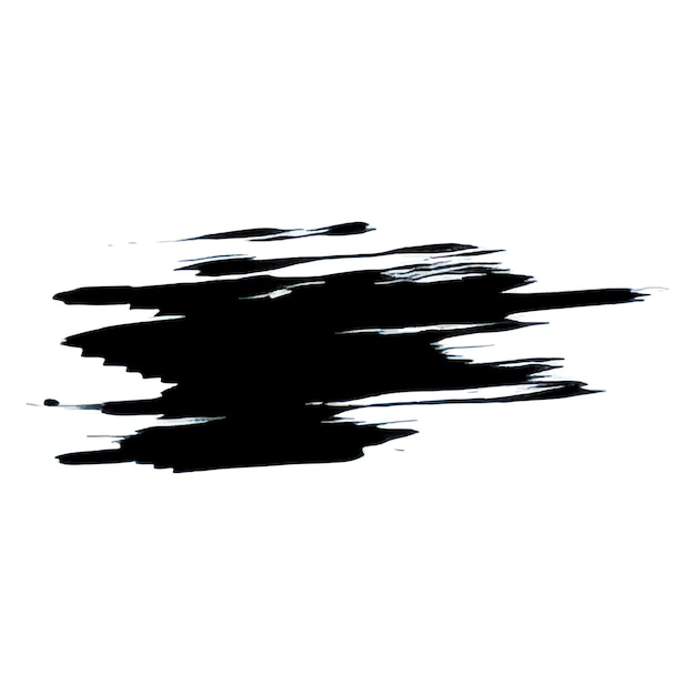 Vektor-Aquarell gemalter Pinselstrich. Handgezeichnetes Gestaltungselement isoliert auf weißem Hintergrund