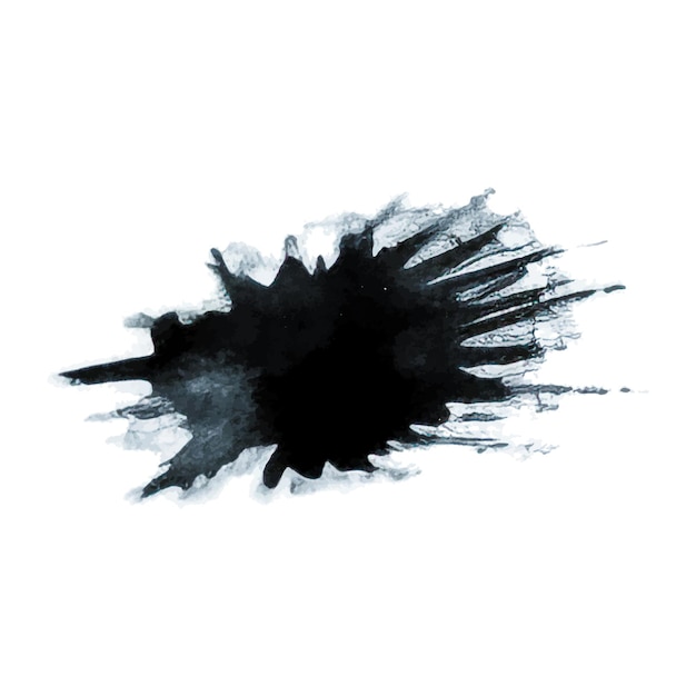 Vektor-Aquarell gemalter Pinselstrich. Handgezeichnetes Gestaltungselement isoliert auf weißem Hintergrund