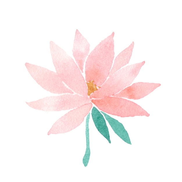 Vektor Aquarell Lotusblüte rosa