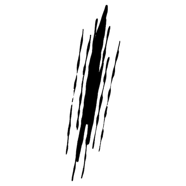 Vektor vektor-aquarell mit schwarzem pinselstrich. handgezeichnetes designelement isoliert auf weißem hintergrund
