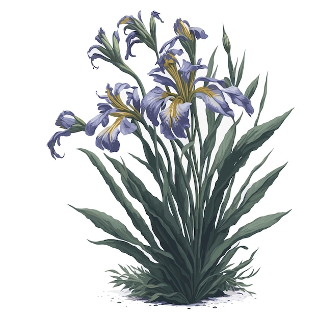 Vektor vektor aquarell pazifikküste iris clipart blumenstrauß