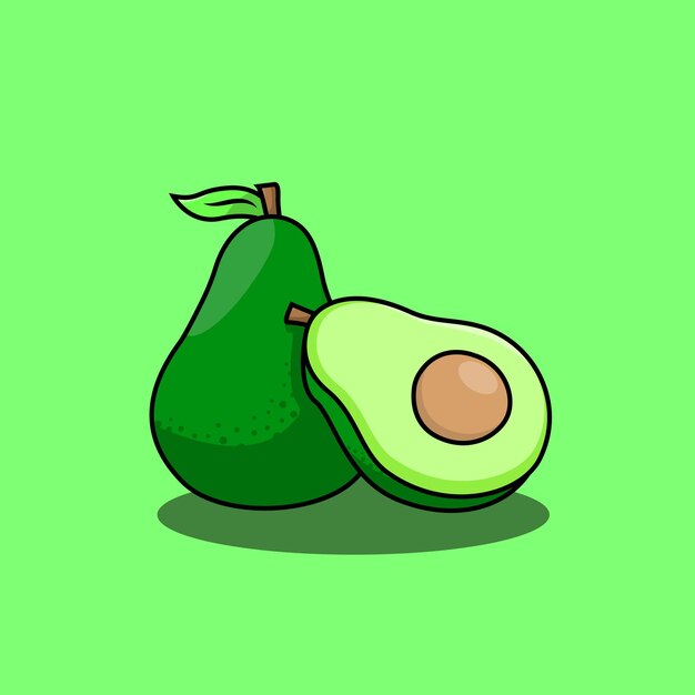 Vektor vektor avocado