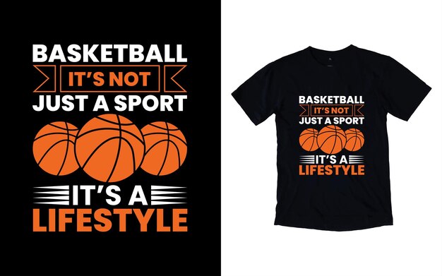 Vektor-Basketball-Typografie-T-Shirt-Design Basketball-Zitate