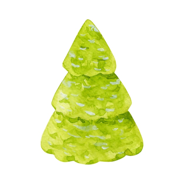 Vektor vektor-baum-clipart des neuen jahres. weihnachtsbaum-abbildung. grünes fell, fichtenillustration. winterurlaub gestaltungselement. winterbaum.