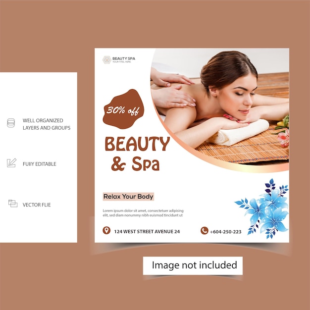 Vektor-Beauty-Salon-Instagram-Beiträge