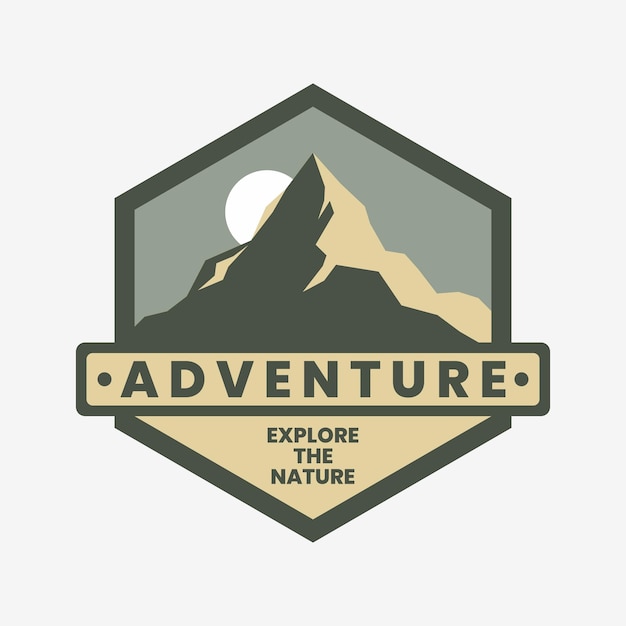 Vektor-Bergwanderer-Abenteuer-Logo-Design