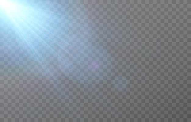 Vektor vektor blaues licht mit blendung png. blaues blitzlicht png. blaues leuchten. magisches licht. strahlen von licht png.