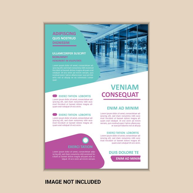 Vektor vektor-business-flyer-design-vorlage im a4-format mit anschnitt