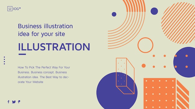 Vektor-Business-Konzept mit universellen abstrakten Formen Text für Website-Design und -Entwicklung App Responsive Programmierung SEO-Wartungsbanner Zielseitenvorlage