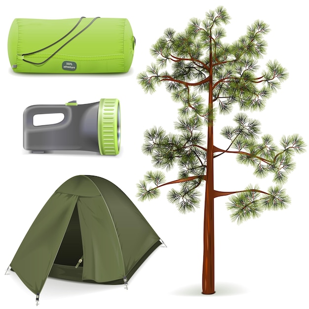 Vektor camping icons set