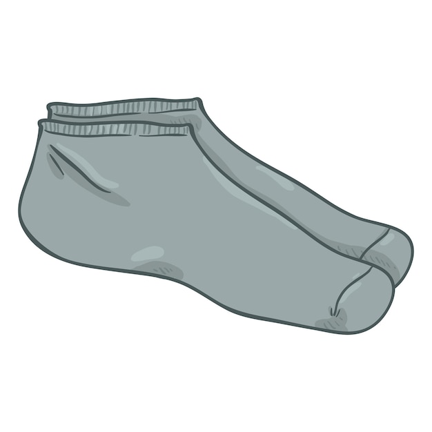 Vektor cartoon kurze graue socken