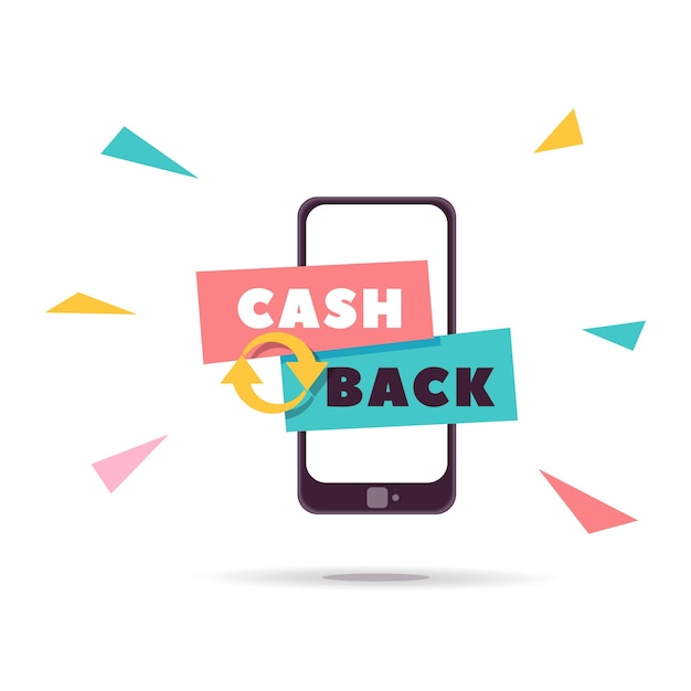 Vektor-cash-back-smartphone-app-icon-design