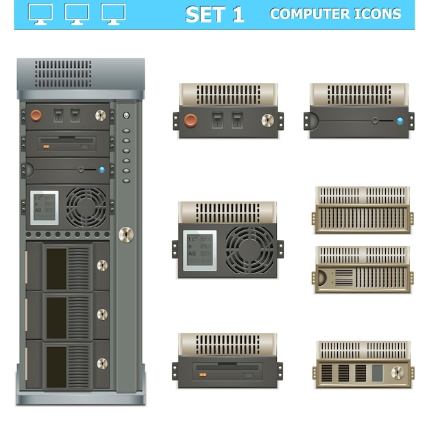 Vektor-Computer-Icons Set 1
