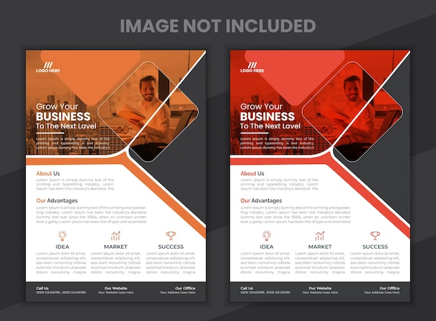 Vektor-corporate-business-flyer-design-set in 2-farben-eps-datei