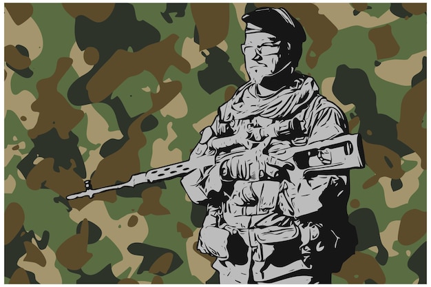 Vektor der amerikanischen Veteranenarmee