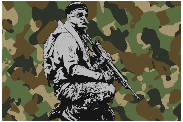Vektor der amerikanischen Veteranenarmee