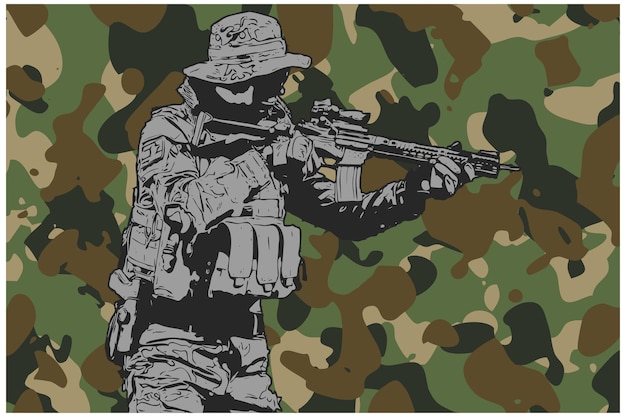 Vektor der amerikanischen Veteranenarmee