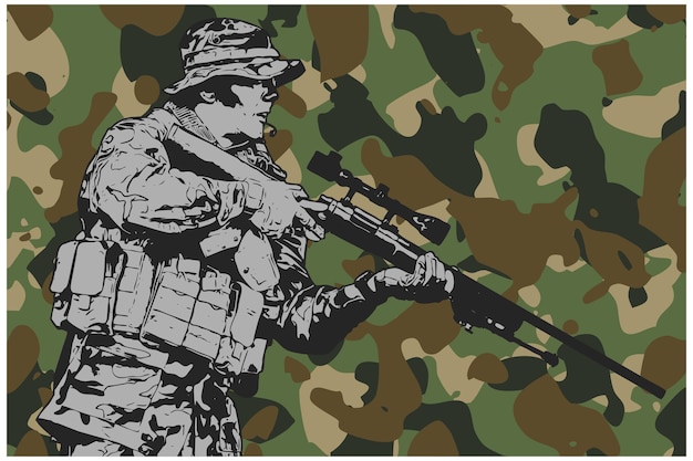 Vektor der amerikanischen Veteranenarmee