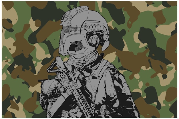 Vektor der amerikanischen Veteranenarmee