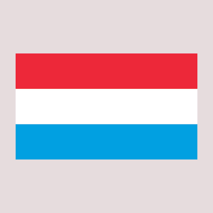 Vektor vektor, der unter der flagge luxemburgs frei ist