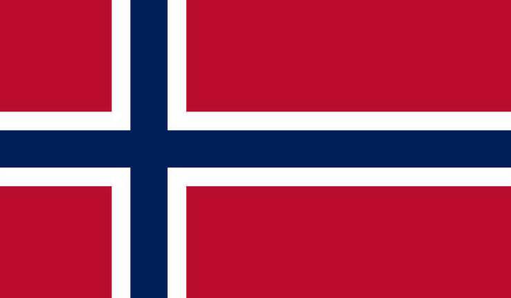 Vektor vektor, der unter der flagge norwegens frei ist