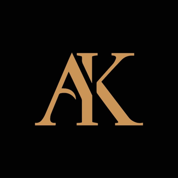 Vektor des AK-Monogramm-Logos