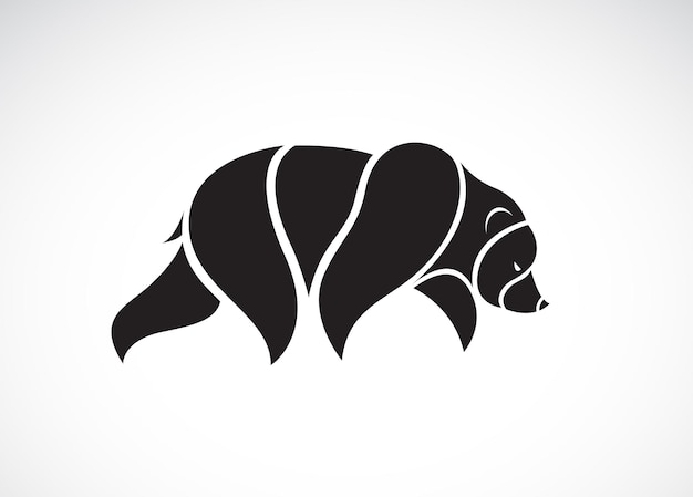 Vektor des Bären-Designs auf weißem Hintergrund Wildtiere Bären-Logo oder -Symbol Einfach bearbeitbare geschichtete Vektorillustration