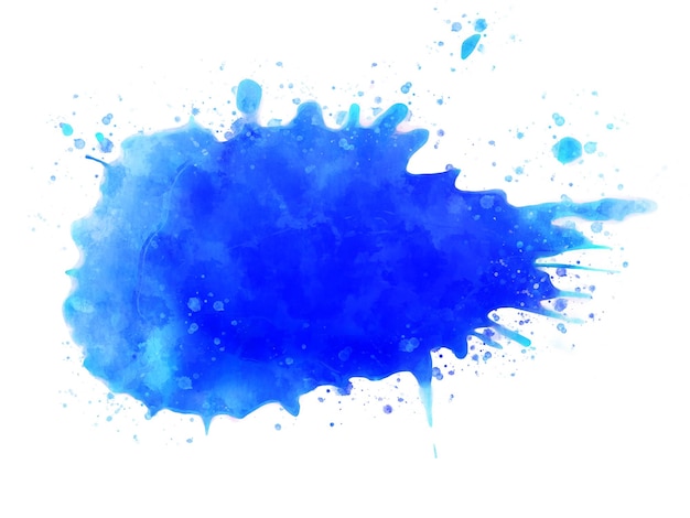 Vektor des blauen splash-aquarellflecks.