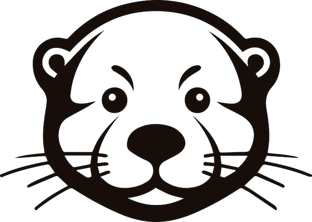 Vektor des otter-kopf-logos