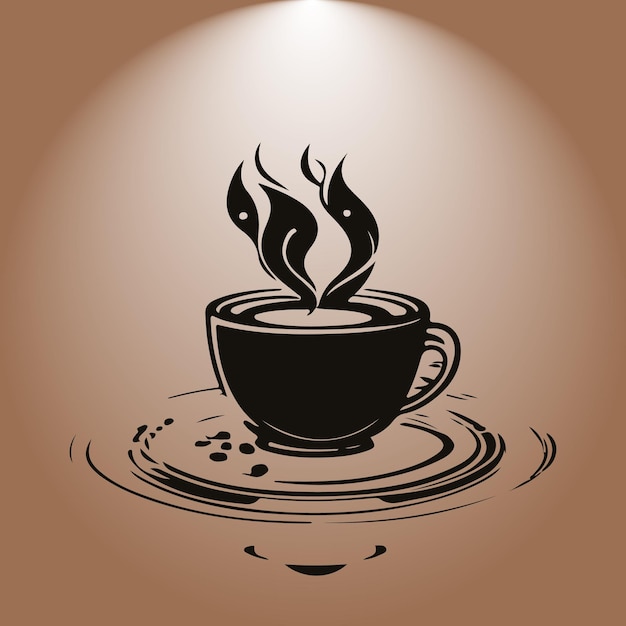 Vektor vektor des vektors eine tasse kaffee-logo-umriss-design