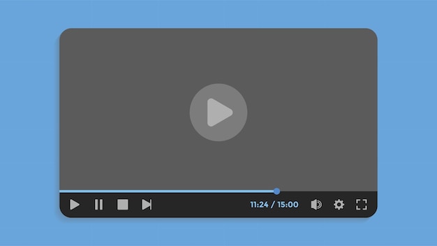 Vektor vektor des videoplayers perfekt für videoplayer-designschnittstellen usw