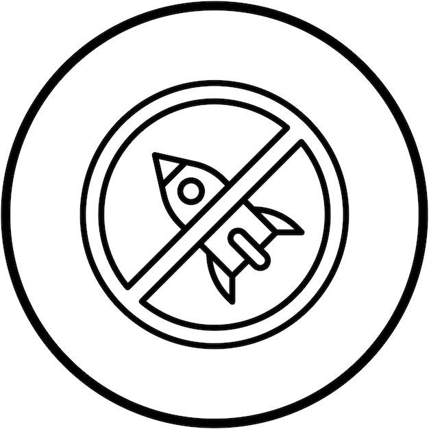 Vektor-Design Anti-Krieg-Ikonen-Stil