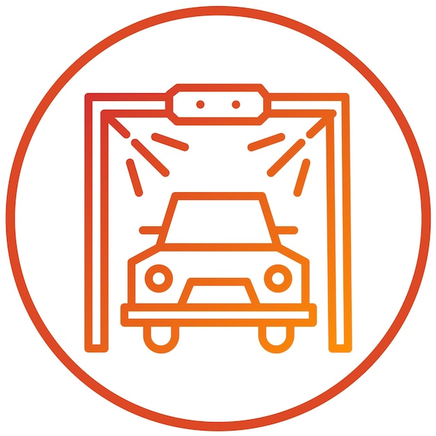 Vektor-Design Automatisierte Autowasch-Ikonen-Stil