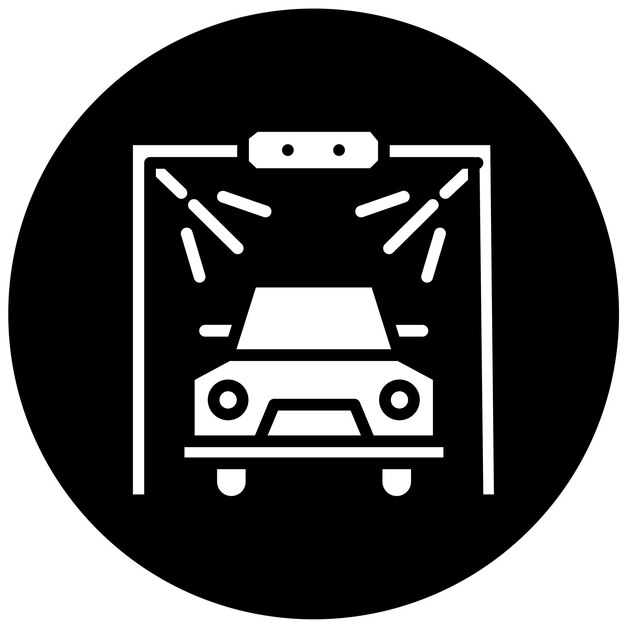 Vektor-Design Automatisierte Autowasch-Ikonen-Stil