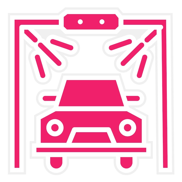 Vektor-Design Automatisierte Autowasch-Ikonen-Stil