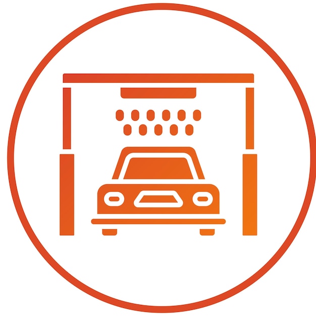 Vektor-Design Automatisierte Autowasch-Ikonen-Stil