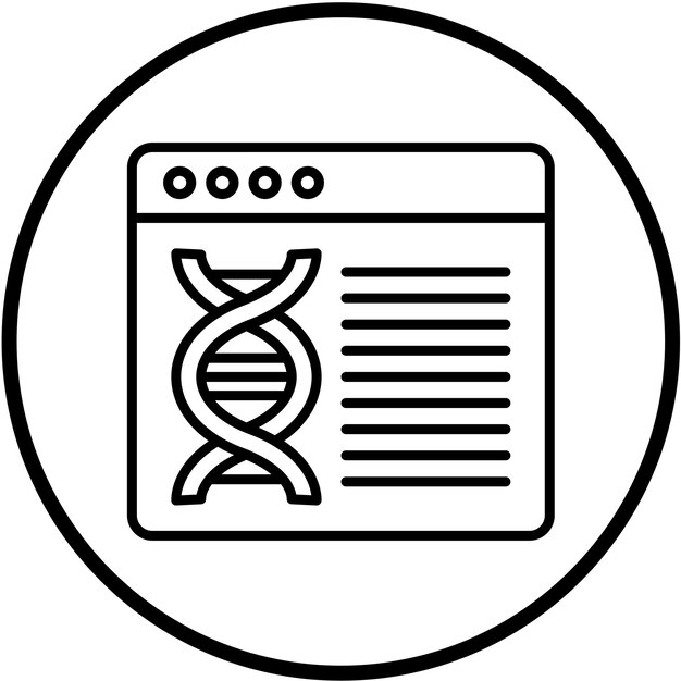 Vektor-Design Bioinformatik-Ikonen-Stil