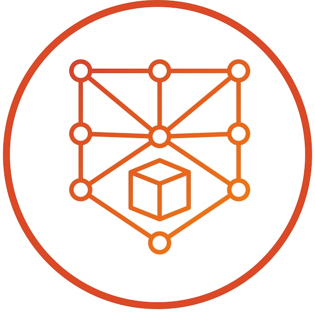 Vektor-Design Blockchain-Ikonen-Stil