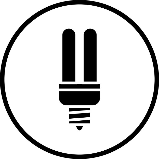 Vektor-design cfl röhren-lampen-ikonen-stil