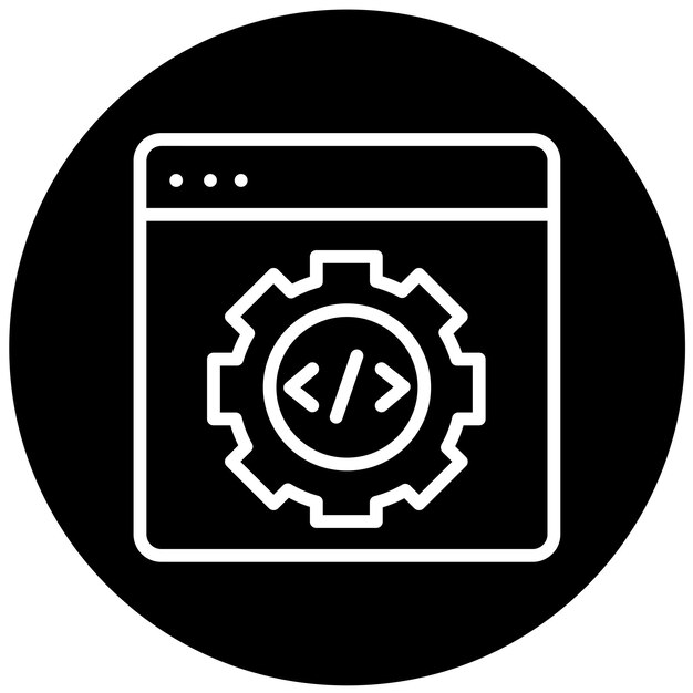 Vektor-Design-Code-Einstellungen Ikonen-Stil